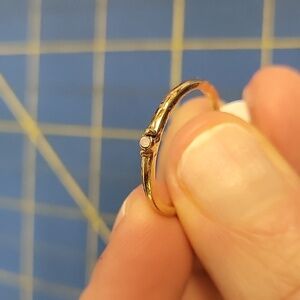 Diamond Faux Gold Tone Band Size 8